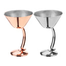 Durable 150ml Stainless Steel Martini Glass Goblets Party Banquet