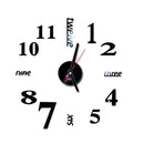 40cm Modern 3D Frameless Wall Clock Style Watches Hours DIY Room Home Decorations Model