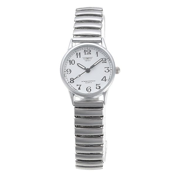 Simple Style Couples Watch Alloy Elastic Band Live Waterproof Men Women Quartz Watch