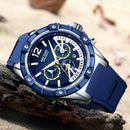 MEGIR 2083G Military Design Chronograph Silicone Waterproof Quartz Watch Men Wrist Watch
