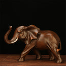 Resin Elephant Statue Fortune Mascot Living Room Cabinet TV Office Home Decorations
