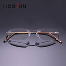 LianSanTitanium Portable Anti-fatigue Reading Glasses Frameless Resin Alloy Presbyopic Glass L8085