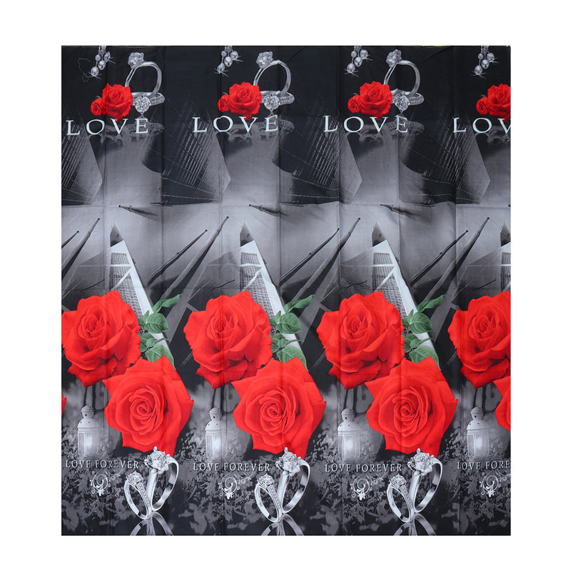 3PCS 3D Stereoscopic Rose/Diamond Ring Printed Cotton Bedding Sets For King Bed