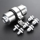 AN6 AN8 AN10 30 Micron Billet Aluminum Inline Fuel Oil Petrol Filter+Bracket Set