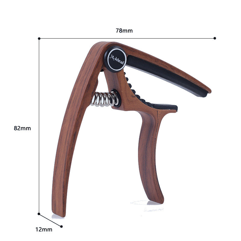 Guitar Capo Wood Grain Metal for Guitar Ukulele Tuning Beginners