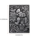 Home Gift Journal PU Cover Writing Pads Hardcover Travel Retro Embossed Notebook Handcraft Diary School