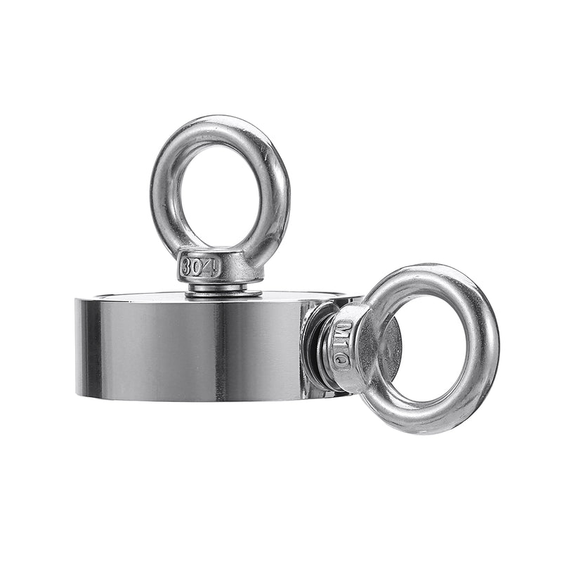 48/60/67/75mm Double Ring Neodymium Recovery Magnet Circular Ring Hook Steel Hunting Fishing Magnet