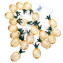 Battery Powered 2.3M 20LEDs Warm White Pineapple Shaped Outdoor Lanterns String Lights For Holidays