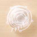 6Pcs Stretch Silicone Kitchen Food Bowl Container Cover Storage Wraps Seals Reusable Lids