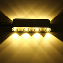 Modern 8W 8 LED Wall Stair Light Up Down Sconce Lamp Home Indoor 110-240V