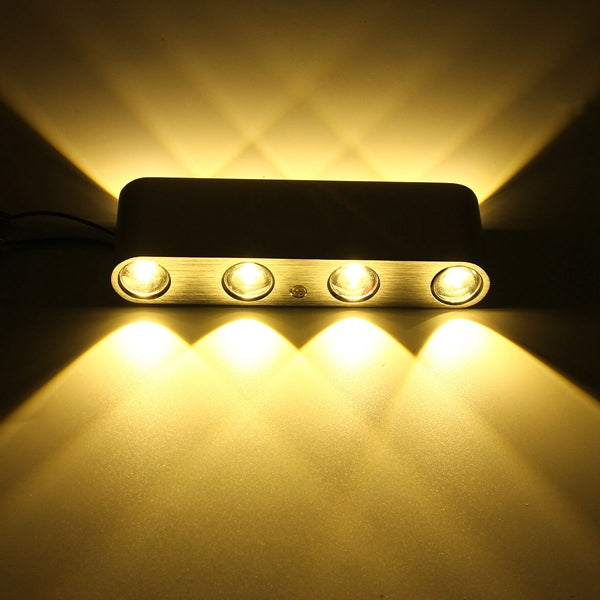 Modern 8W 8 LED Wall Stair Light Up Down Sconce Lamp Home Indoor 110-240V