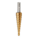 Drillpro 4-12/4-20/4-32mm HSS 6542 Titanium Coated Step Drill Bit Triangle Shank