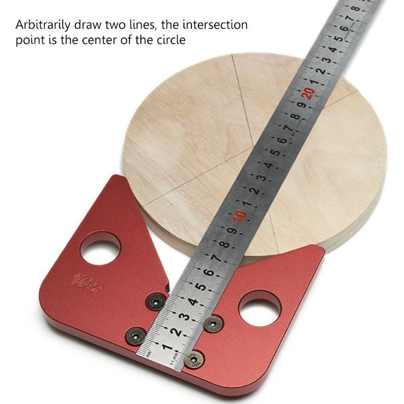45 Degree Angle Scribe Round Center Line Scribe Carpenter Wood Ruler Layout Gauge Round Center Determination Woodworking Scribing Tool Angle Ruler