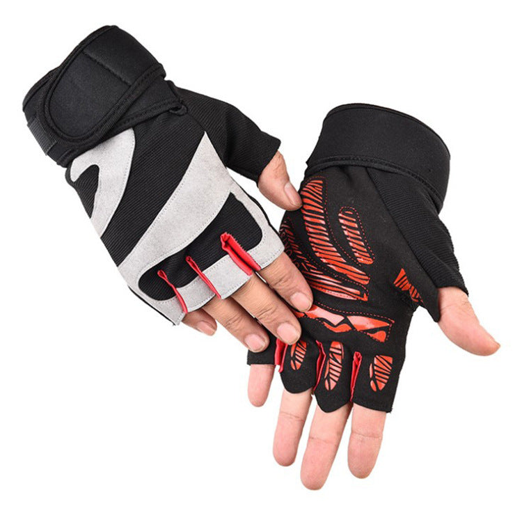 1Pair KALOAD Tactical Glove Cycling Half Finger Unisex Gloves Silicone Anti-slip Breathable Fitness Gloves