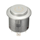 2pcs 12V 22mm LED Auto-lock Power Push Button ON/Off Switch Blue