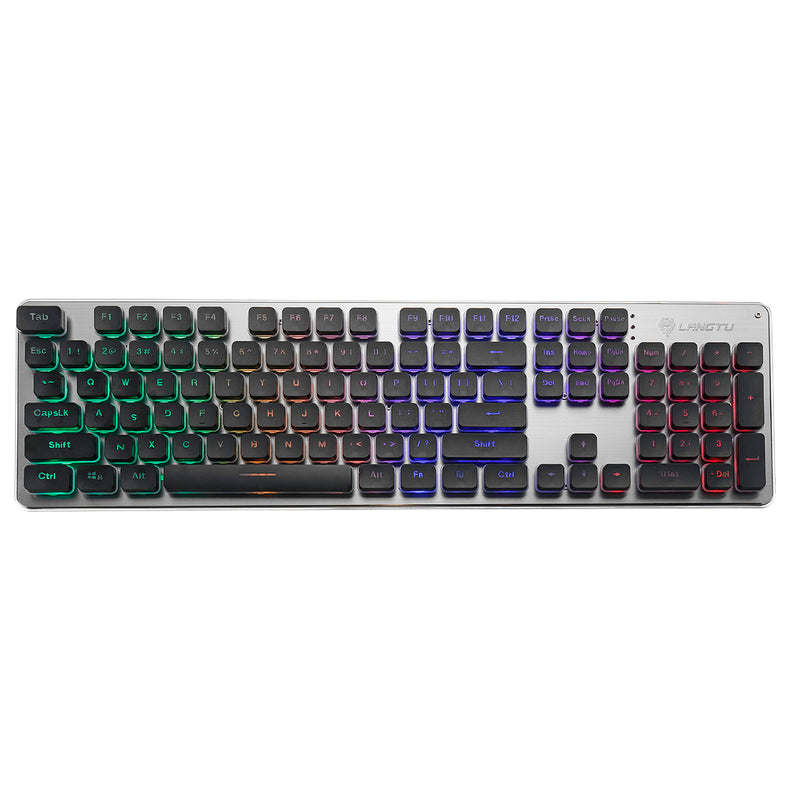 The Wolf Way 104Key Backlit USB Wired Ultra-thin Quiet Gaming Keyboard For Laptop and Desktop