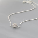 Atmospheric Simple 8mm Diamond Ball Venetian Chain Necklace