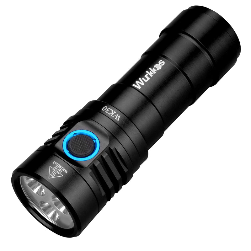 Wurkkos WK30 USB Rechargeable White/Red/UV Hunting Flashlight IPX8 Waterproof 18650 LED Flashlight