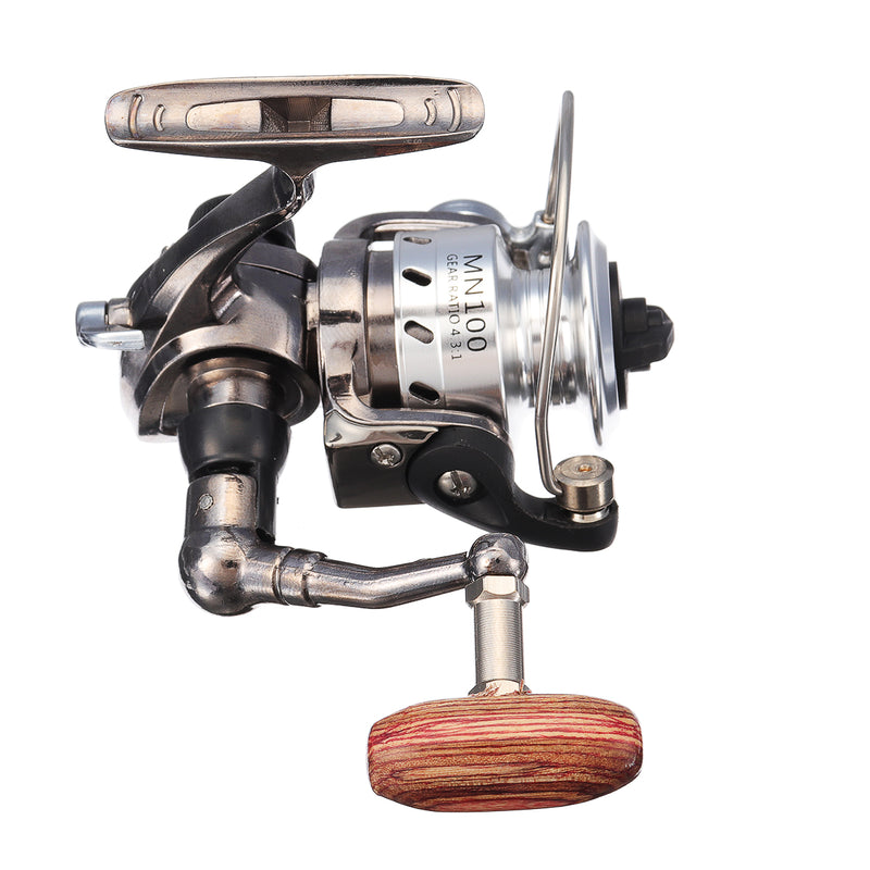 MN100 4.3:1 Mini Fishing Reel Metal Left/right Max Drag 4kg Spinning Reel Winter Ice Wheel