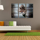 Miico Hand Painted Three Combination Decorative Paintings Bud-dha Statue Wall Art For Home Decoration