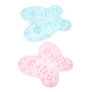 Butterfly Shape Silicone Bathroom Floor Mat Massage Exfoliation Shower Pad with Suction Cups