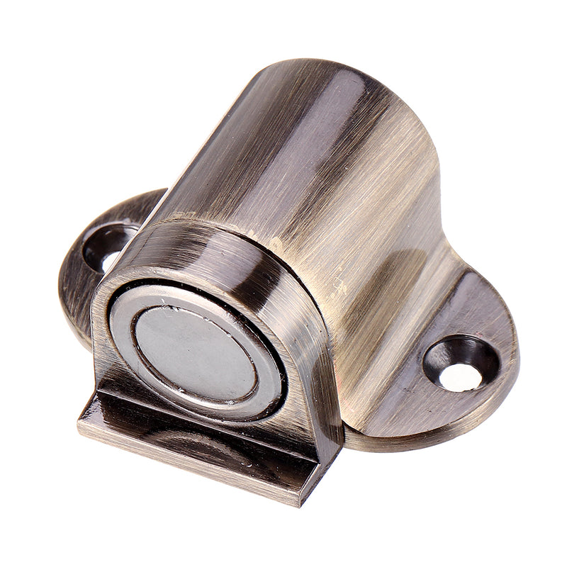 Solid Heavy Duty Zinc Alloy Adjustable Magnetic Door Stopper Hidden Floor Mount Door Catch Free Punching Door Holder w/ 3M Sticker