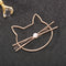Trendy 1Pcs Girls Women Hair Accessories Gifts Cute Hollow Kitty Cat Hair Clips