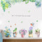 Miico FX82026 2 PCS Flower Printing Sticker Decorative Sticker Sofa Background Wall Sticker DIY Sticker