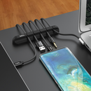TOPK Desktop Tidy Management Cable Organizer Winder For iPhone X XS HUAWEI XIAOMI MI9 S10 S10+ Data Cable and Mouse Headphone Wire
