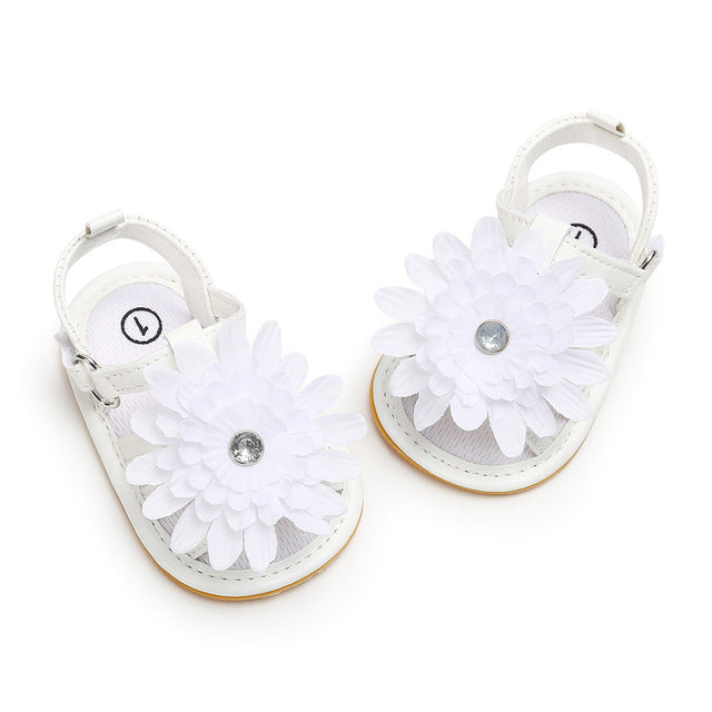 Female Baby Shoes Baby Shoes Girls Baby Shoes Soft Bottom Non-slip Toddler Shoes With Hair Band Headwear 2 Sets