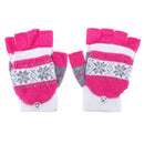 Electric Heated Gloves Warm USB Powered Heating Motorcycle Skiing Black/Rose Red