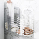 Household Folding Hamper Bathroom Clothes Clothing Plastic Storage Baskets Wall Hanging Laundry Basket Wholesale