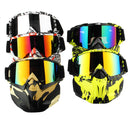 Detachable Full Face Mask Goggles Motorcycle Motocross Ski Riding Cycling Protector Outdoor