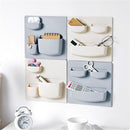 Kitchen Wall-Mounted Storage Rack Sundries Storage Holder Adhesive Stickers Fixed Bathroom Organizer