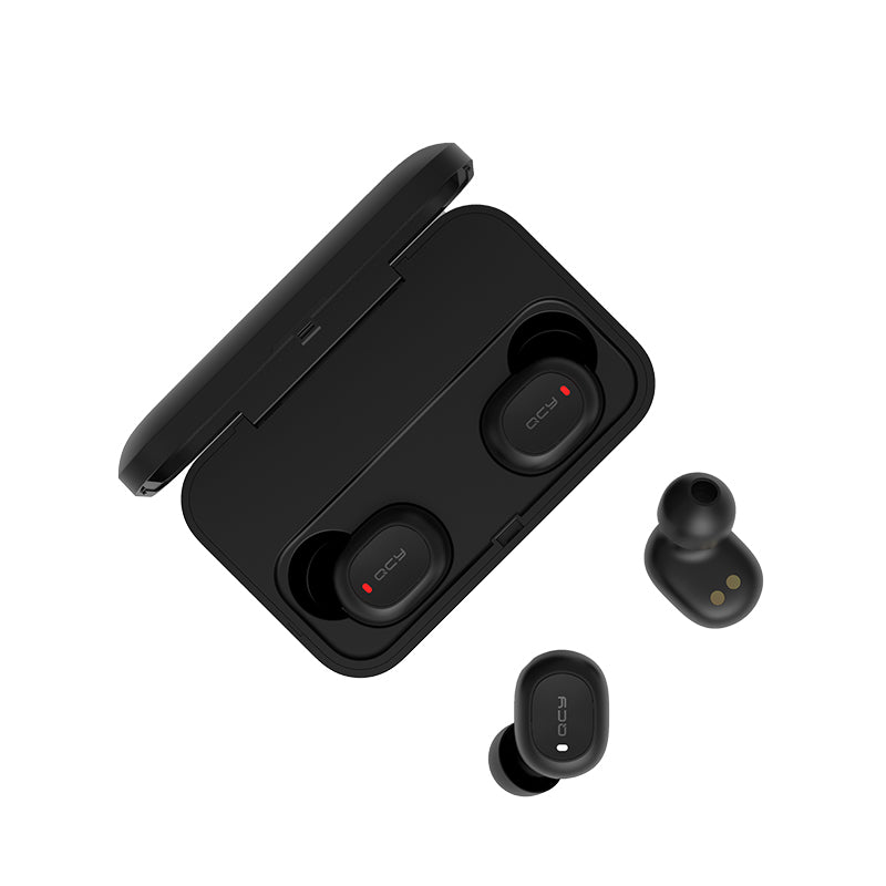 QCY T1 TWS Wireless bluetooth 5.0 Earphone HiFi Bass Stereo CVC8.0 Noise Cancelling 2600mAh Power Bank Bilateral Call Headphone from Xiaomi Eco-System