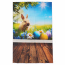 3x5FT Vinly Rabbit Flower Glass Spring Photography Backdrop Background Studio Prop