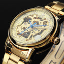 JIJIA Luxury Men Watch Hollow Roman Number Fashion Automatic Mechanical Watch