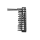 Drillpro 10pcs Hex Flat Head Cross Spanner PZ Screwdriver Bit Set With Adapter and Extension Holder