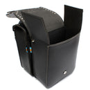 Motorcycle Side Saddle Bag PU Leather Luggage Saddle Bag Black For Harley