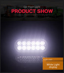 Ultra-thin 12LED Side Strobe Lights 36W Flash Lamp Aluminum Housing 7 Colors 12-24V for Pickup Truck Motorcycle