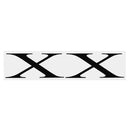 MODEL X Car Body Stickers X Shape Carbon Back Matte Electroplated Silver