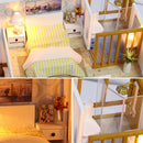 DIY Model Building Handcraft Miniature Project Wooden Dolls House LED Light House Room Kit