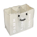 Clothes Storage Baskets Bag Laundry Hampers 94L 3 Grids Wash Dirty Removable Home