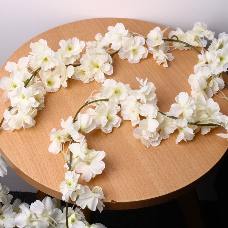 Artificial Silk Cherry Blossom Flower Hanging Vine Garlands Home Wedding Decorations