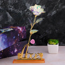 LED Galaxy Foil Rose Flower Valentine's Day Gift Romantic Crystals Rose With Box