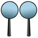 CNC Aluminum Round Motorcycle Rear View Mirror For Cruiser Chopper 8mm 10mm