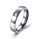 Letter Words Stainless Steel Zircon Couple Ring Men Jewelry Birthday Gift For Wedding