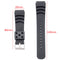 Replacement 20mm/22mm Black Divers Silicone Watch Band Strap Ocean Ripples for SEIKO