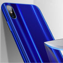 Cafele Laser Bling Gradient Color Scratch Resistant Tempered Glass Protective Case For iPhone X