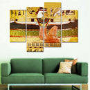 Miico Hand Painted Four Combination Decorative Paintings Ancient Egyptian Woman Wall Art For Home Decoration